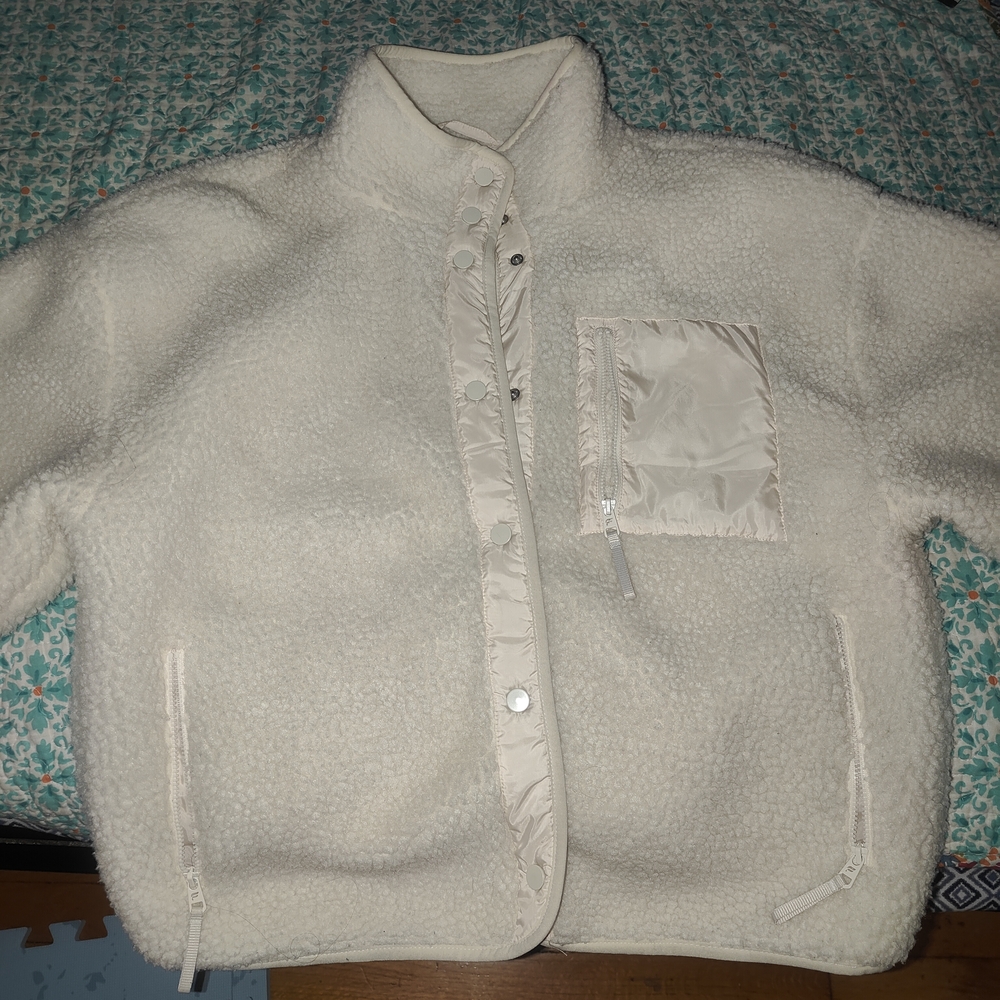 Fabletics Tahoe Teddy Jacket In White (Read Description Please)